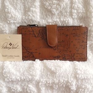 Patricia Nash Tan Leather Map Wallet